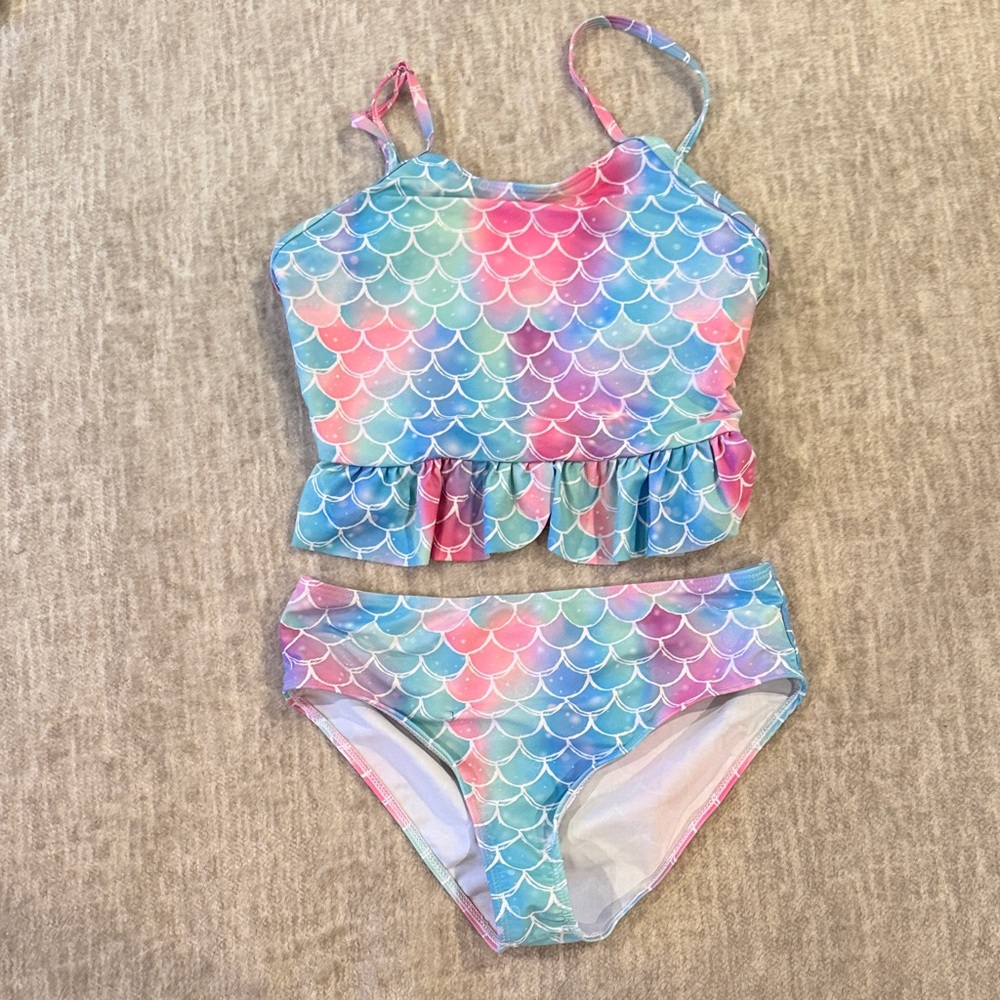 Mermaid Scales Kids Swim Set - Blue and Pink